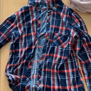 Blue and red flannel long sleeve